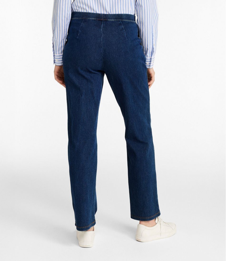 L.L.Bean | Women's Perfect Fit Pants, Denim Straight-Leg
