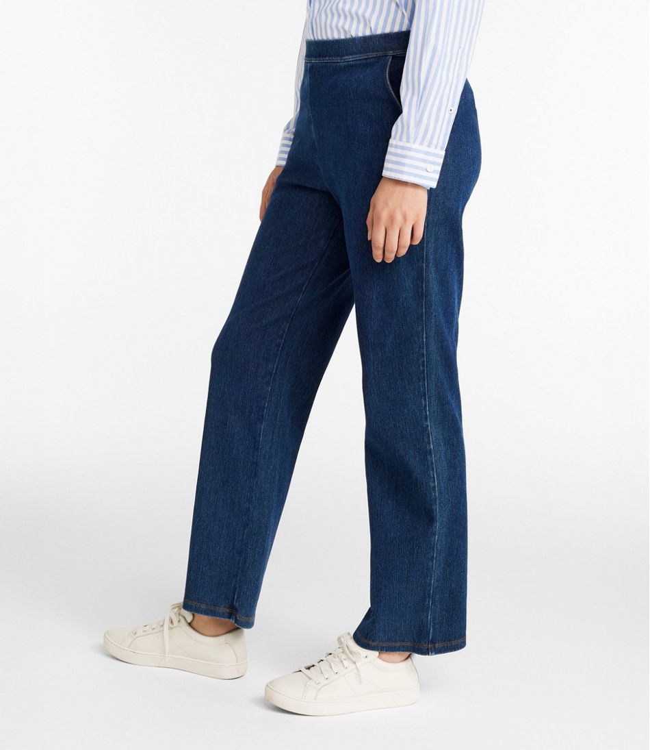 L.L.Bean | Women's Perfect Fit Pants, Denim Straight-Leg