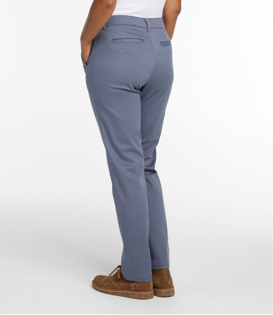 L.L.Bean | Women's Comfort Stretch Pants, Mid-Rise Straight-Leg Chino
