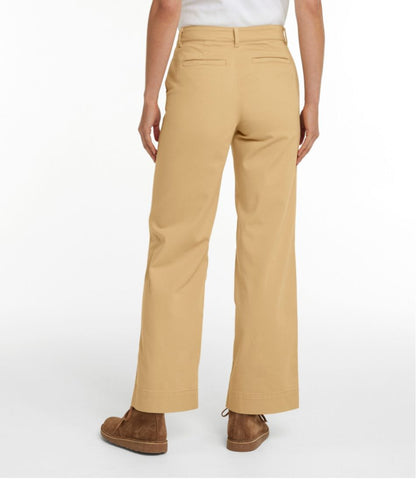 L.L.Bean | Women's Comfort Stretch Pants, Mid-Rise Wide-Leg Chino
