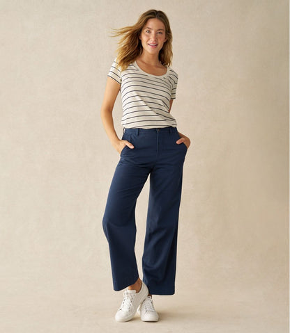 L.L.Bean | Women's Comfort Stretch Pants, Mid-Rise Wide-Leg Chino
