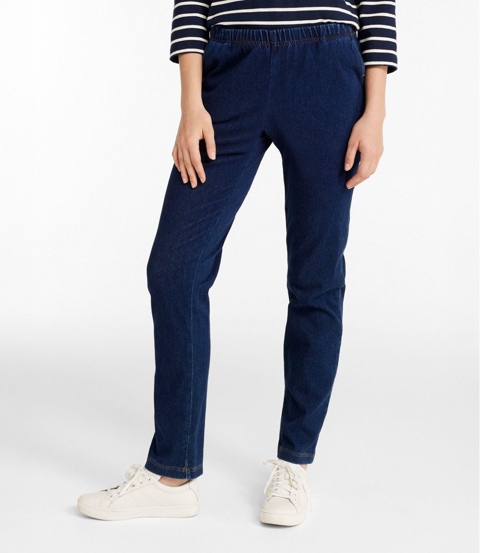 L.L.Bean | Women's Perfect Fit Pants, Denim Original Tapered Leg