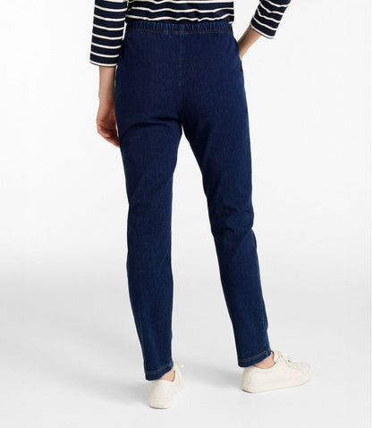 L.L.Bean | Women's Perfect Fit Pants, Denim Original Tapered Leg