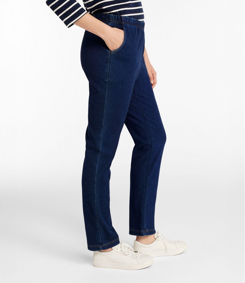 L.L.Bean | Women's Perfect Fit Pants, Denim Original Tapered Leg
