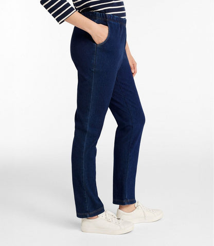 L.L.Bean | Women's Perfect Fit Pants, Denim Original Tapered Leg