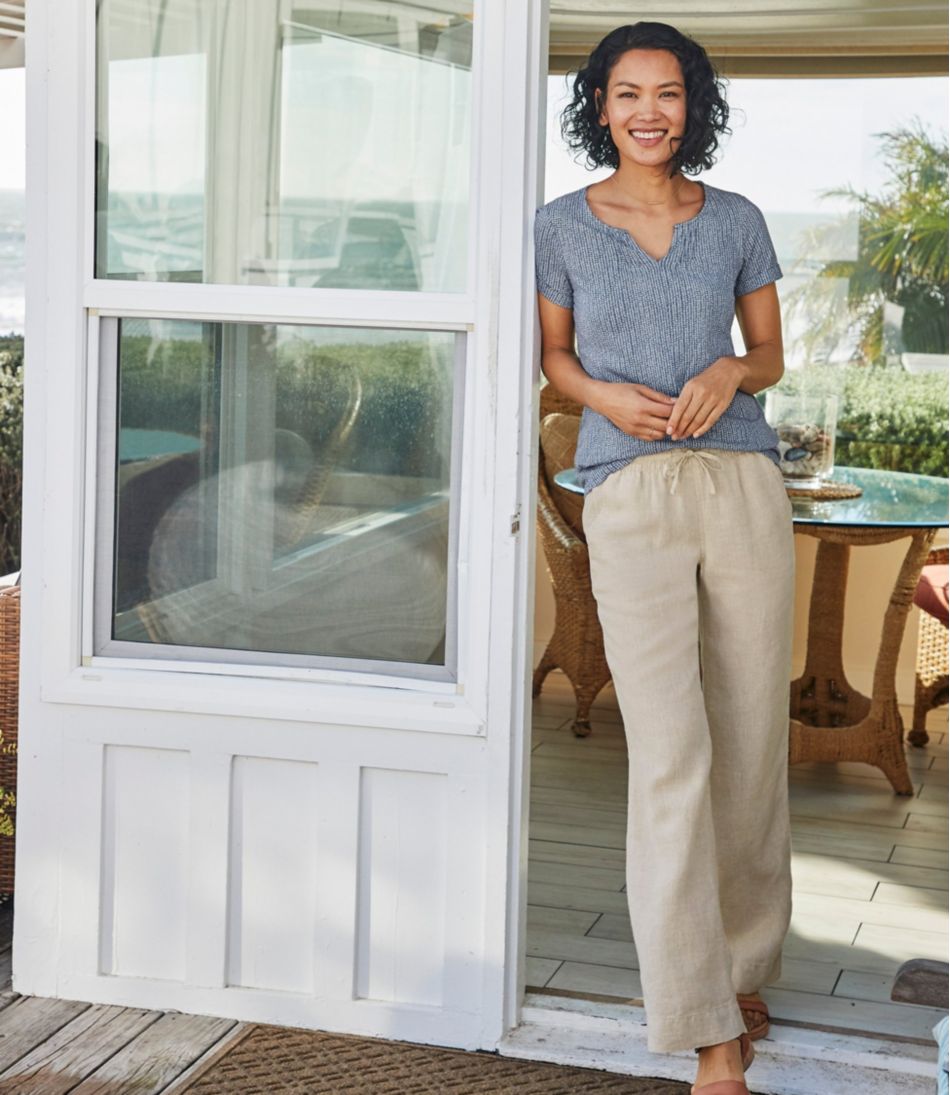 L.L.Bean | Women's Premium Washable Linen Pull-On Pants