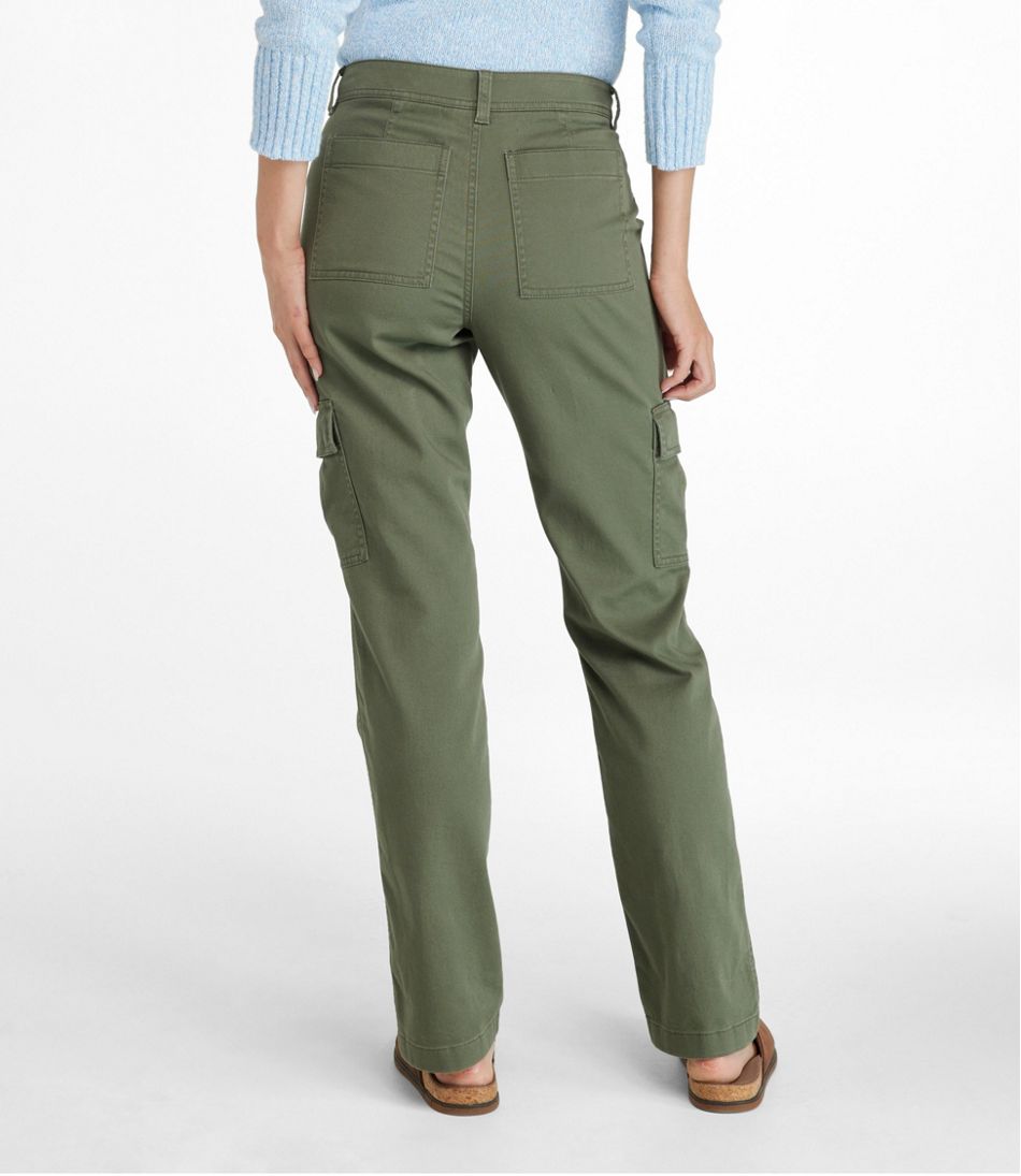 L.L.Bean | Women's Comfort Stretch Pants, Mid-Rise Straight-Leg Cargo