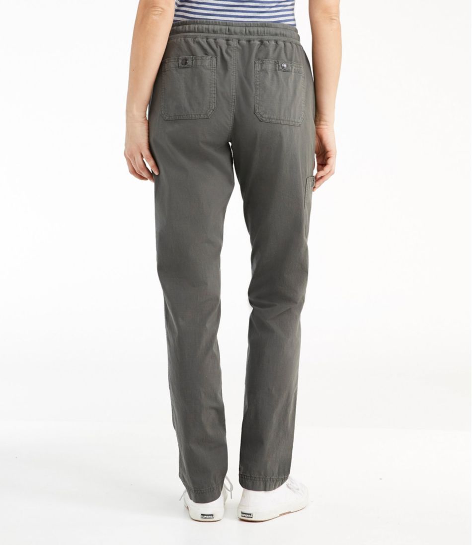 L.L.Bean | Women's Stretch Ripstop Pull-On Pants, Slim-Leg