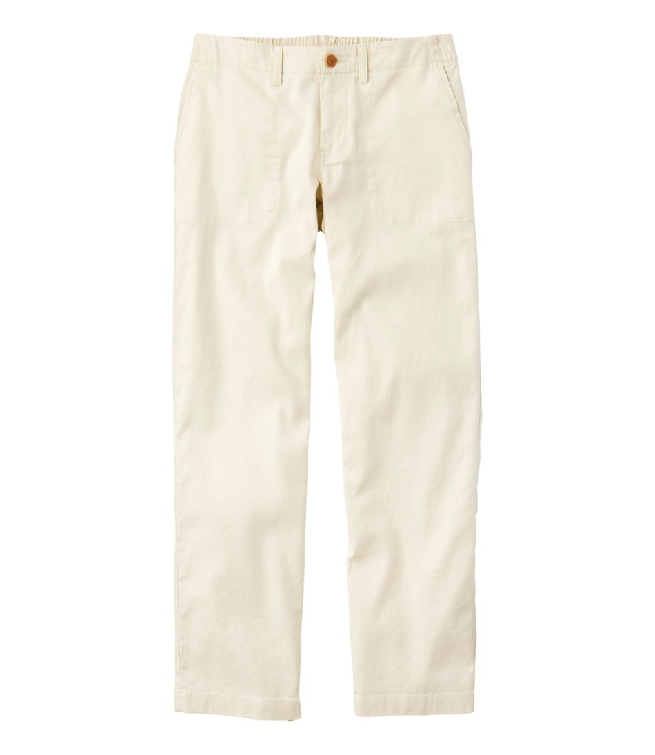 L.L.Bean | Women's Comfort Stretch Cotton/Linen Pants, High-Rise Ankle