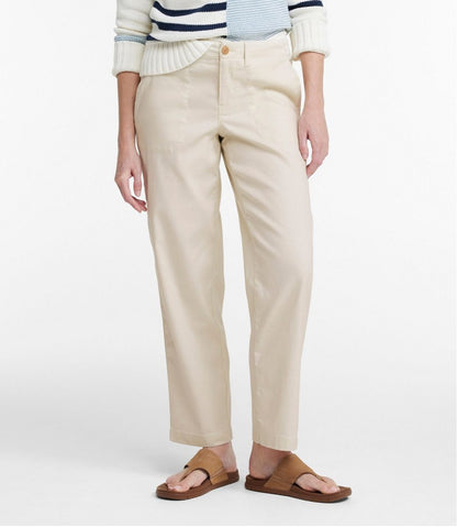 L.L.Bean | Women's Comfort Stretch Cotton/Linen Pants, High-Rise Ankle