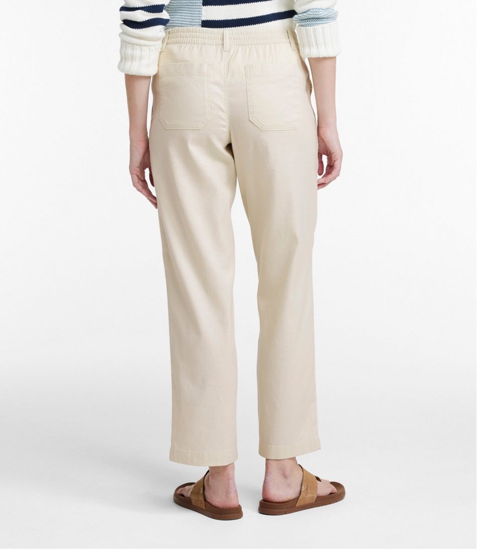 L.L.Bean | Women's Comfort Stretch Cotton/Linen Pants, High-Rise Ankle