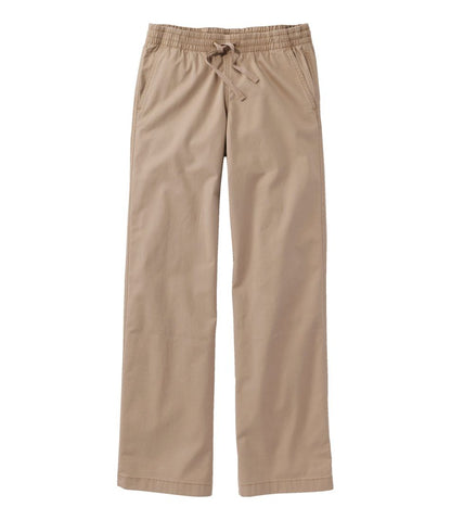 L.L.Bean | Lakewashed Pull-on Chinos, Mid-Rise Wide-Leg