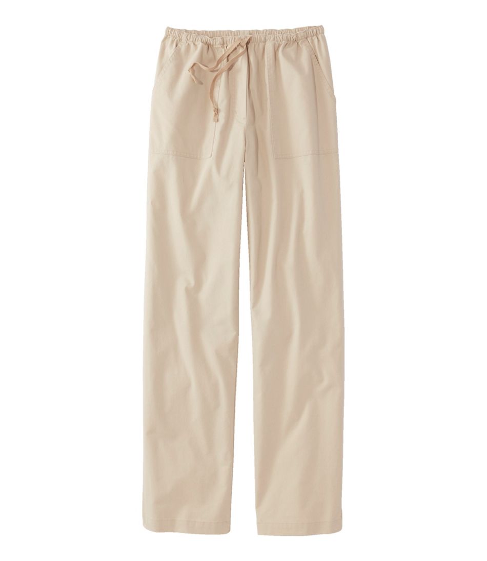 L.L.Bean | Women's Sunwashed Canvas Pants, High-Rise Straight-Leg
