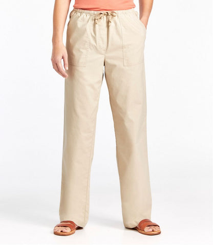 L.L.Bean | Women's Sunwashed Canvas Pants, High-Rise Straight-Leg