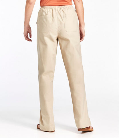 L.L.Bean | Women's Sunwashed Canvas Pants, High-Rise Straight-Leg