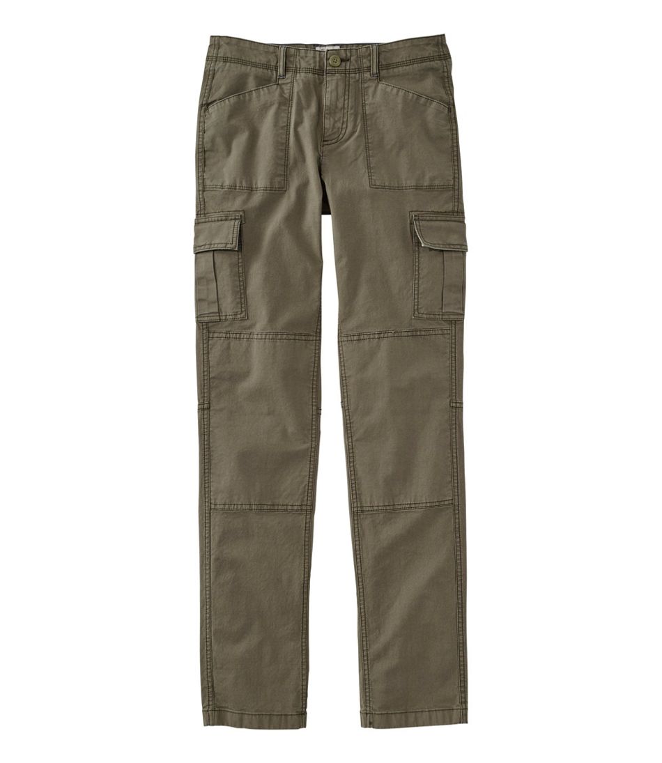 L.L.Bean | Women's Stretch Canvas Cargo Pants, Mid-Rise Straight-Leg