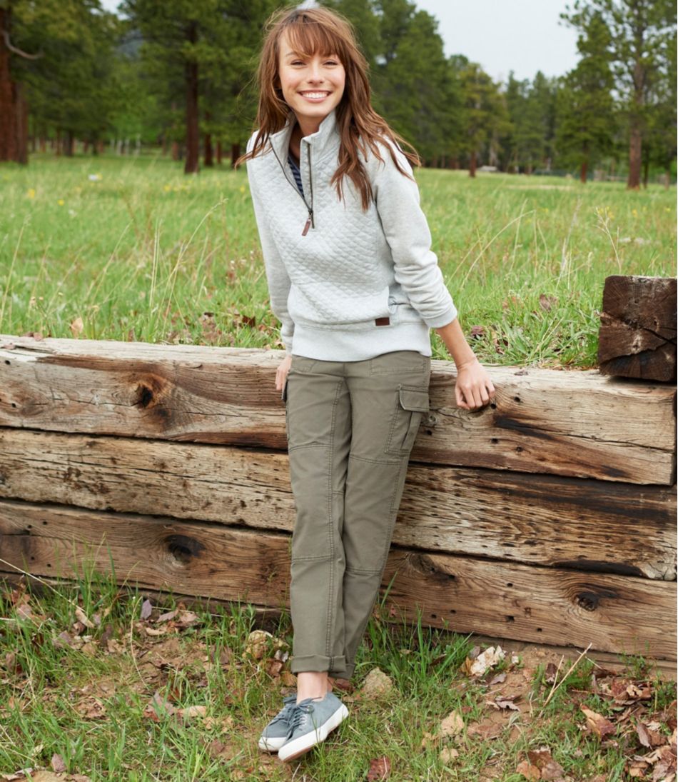 L.L.Bean | Women's Stretch Canvas Cargo Pants, Mid-Rise Straight-Leg