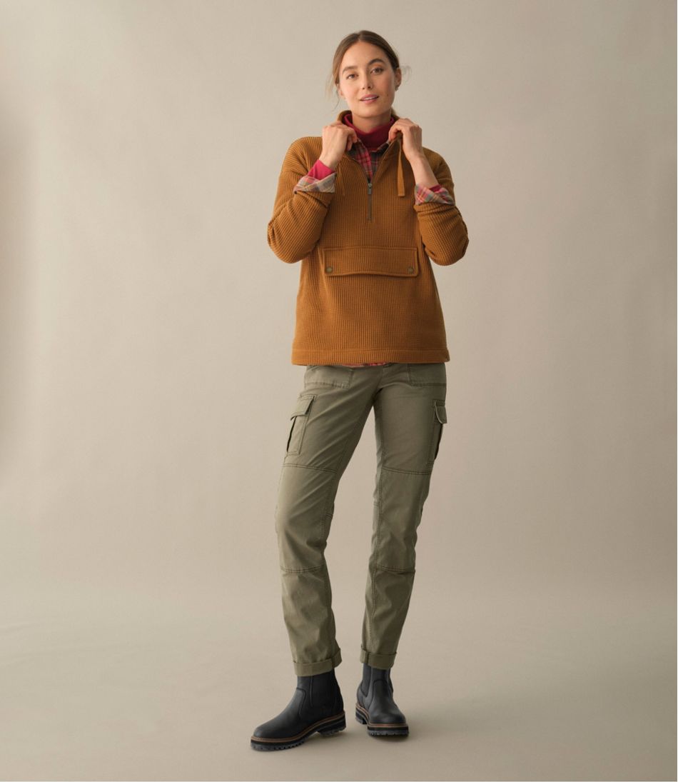 L.L.Bean | Women's Stretch Canvas Cargo Pants, Mid-Rise Straight-Leg