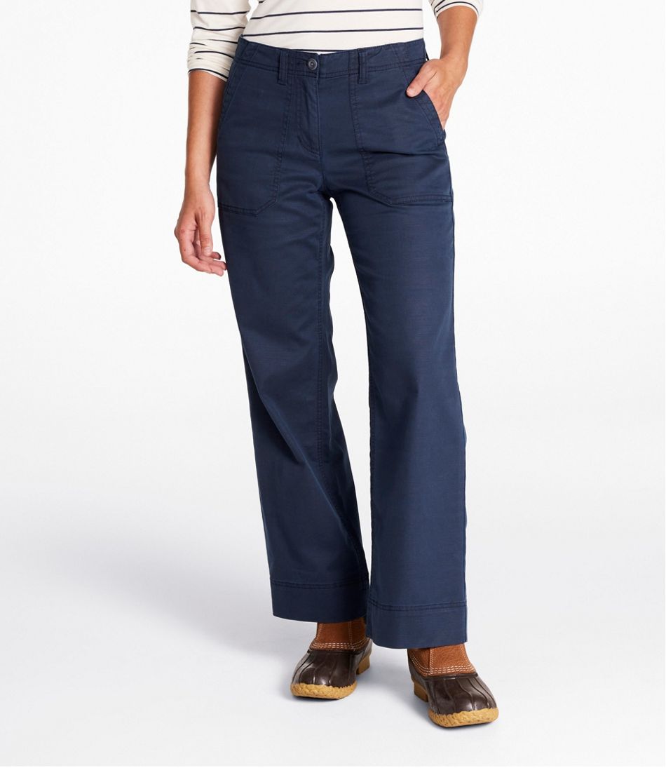 L.L.Bean | Women's Signature Utility Pants, Mid-Rise Wide-Leg Ankle-Length