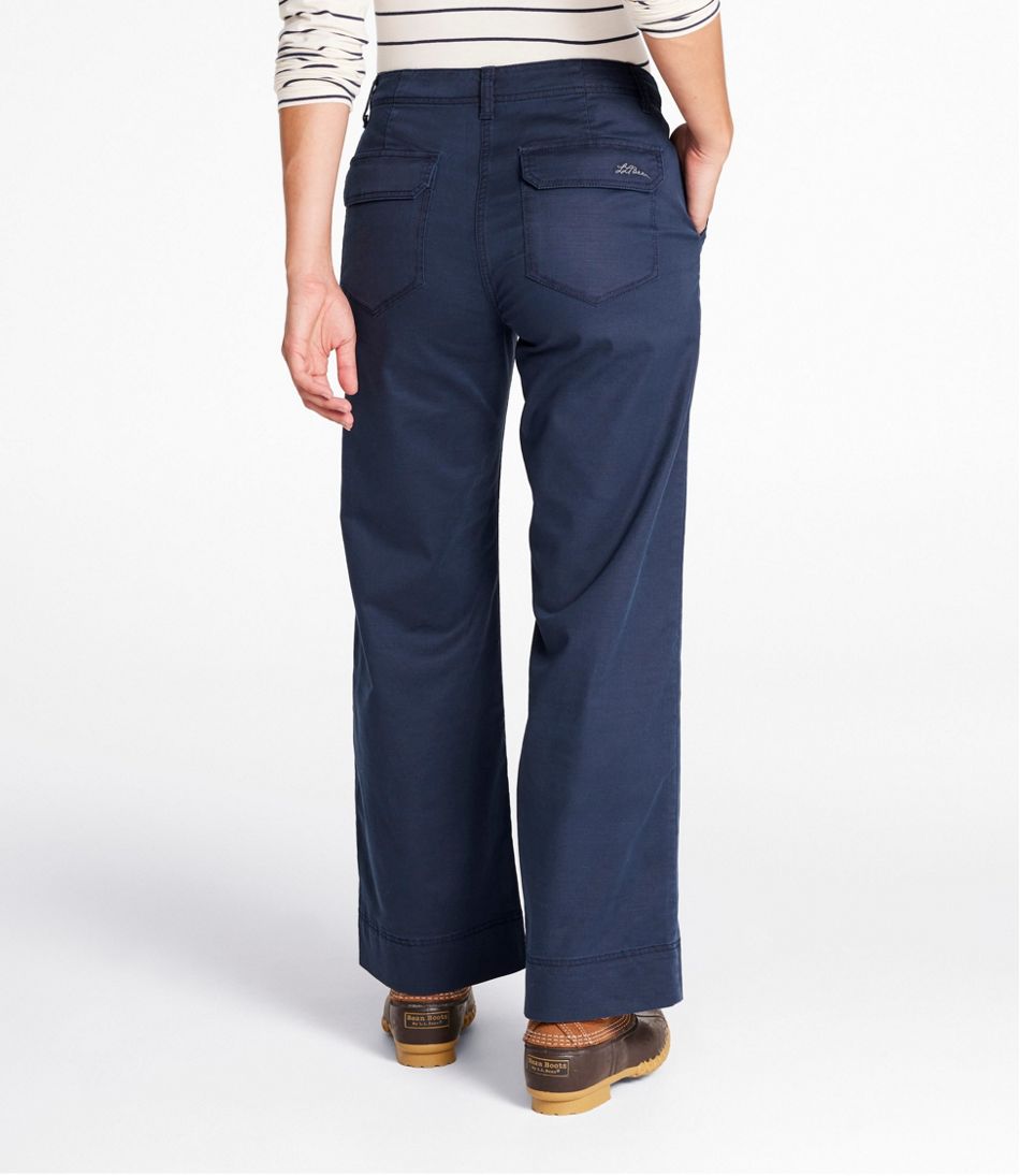 L.L.Bean | Women's Signature Utility Pants, Mid-Rise Wide-Leg Ankle-Length