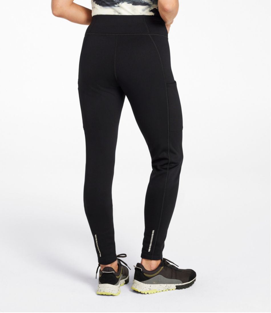 L.L.Bean | Women's PrimaLoft ThermaStretch Fleece Pocket Tights, Mid-Rise