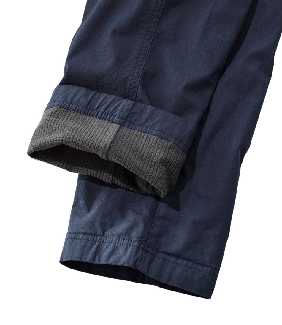 L.L.Bean | Women's Stretch Ripstop Pull-On Pants, Slim-Leg Fleece-Lined