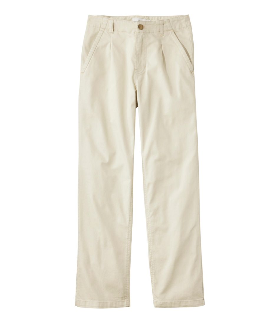 L.L.Bean | Women's Signature Easy-Cotton Pleated Chinos, Ankle