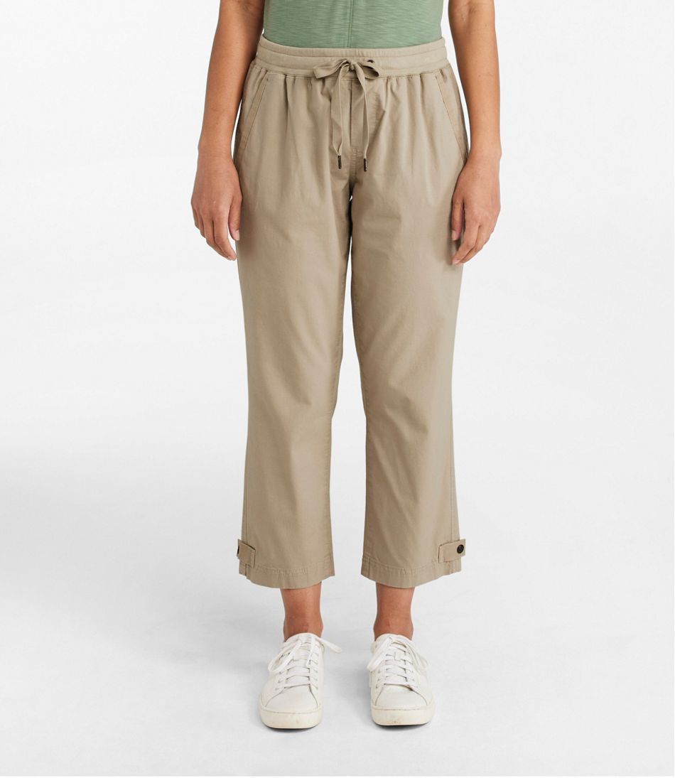 L.L.Bean | Women's Stretch Ripstop Pull-On Capri Pants, Slim-Leg
