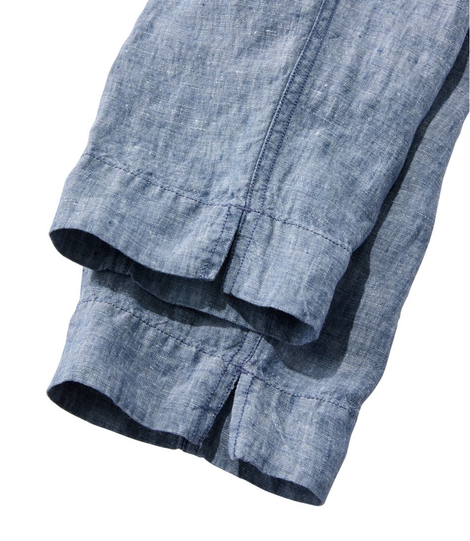 L.L.Bean | Women's Premium Linen Pull-On Ankle Pants, Mid-Rise Tapered-Leg