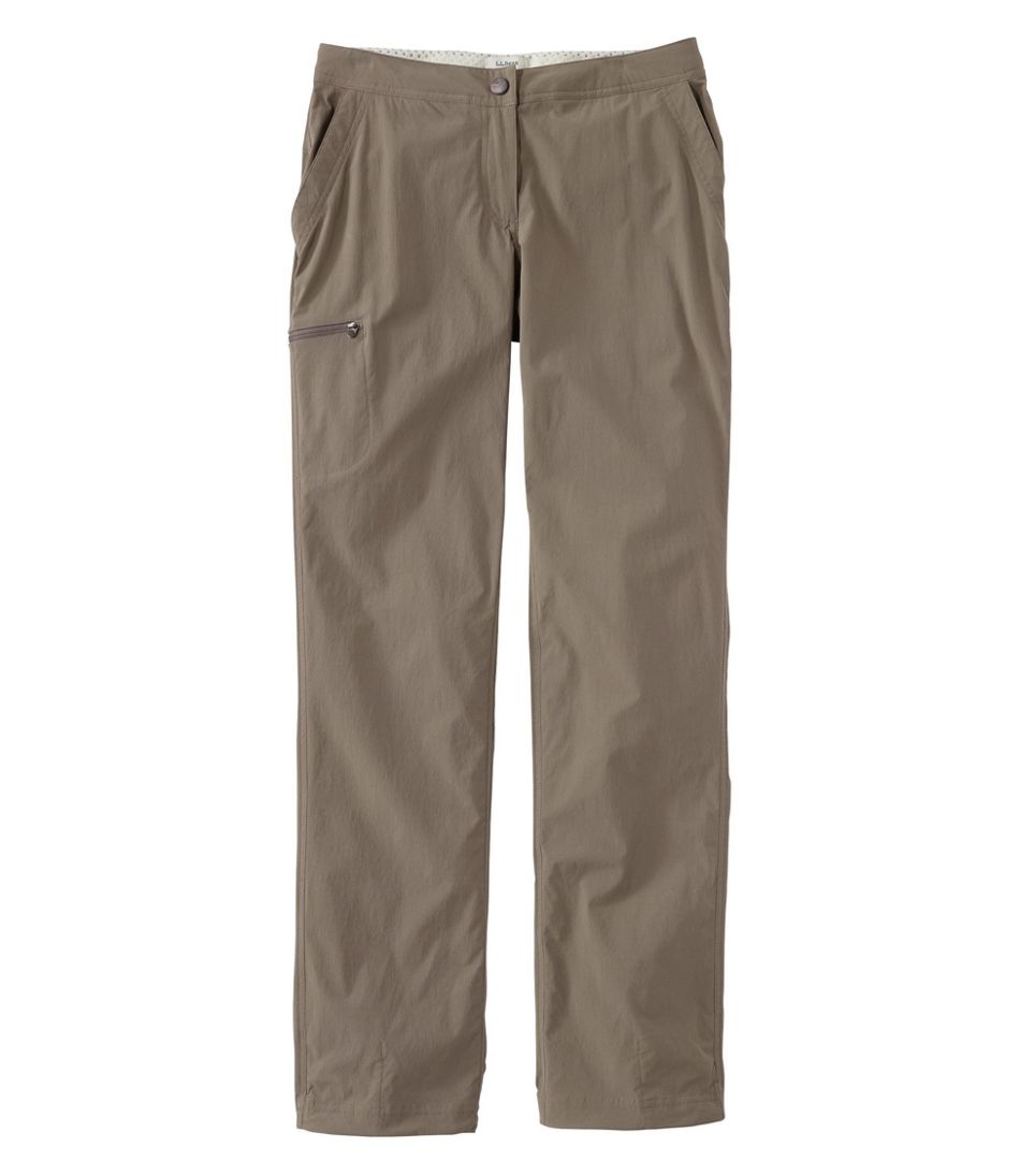 L.L.Bean | Women's Water-Repellent Comfort Trail Pants, Mid-Rise Straight-Leg