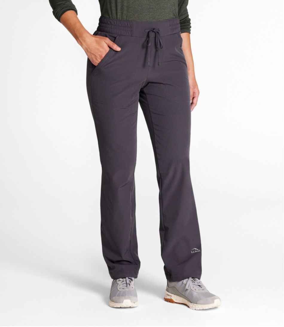 L.L.Bean | Women's VentureStretch Trail Pants, Brushed-Back Straight-Leg