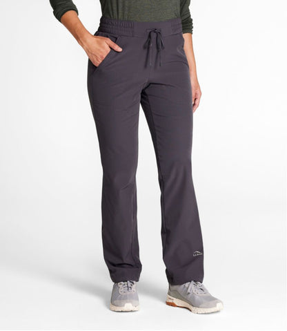 L.L.Bean | Women's VentureStretch Trail Pants, Brushed-Back Straight-Leg