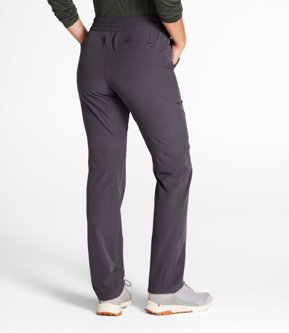 L.L.Bean | Women's VentureStretch Trail Pants, Brushed-Back Straight-Leg