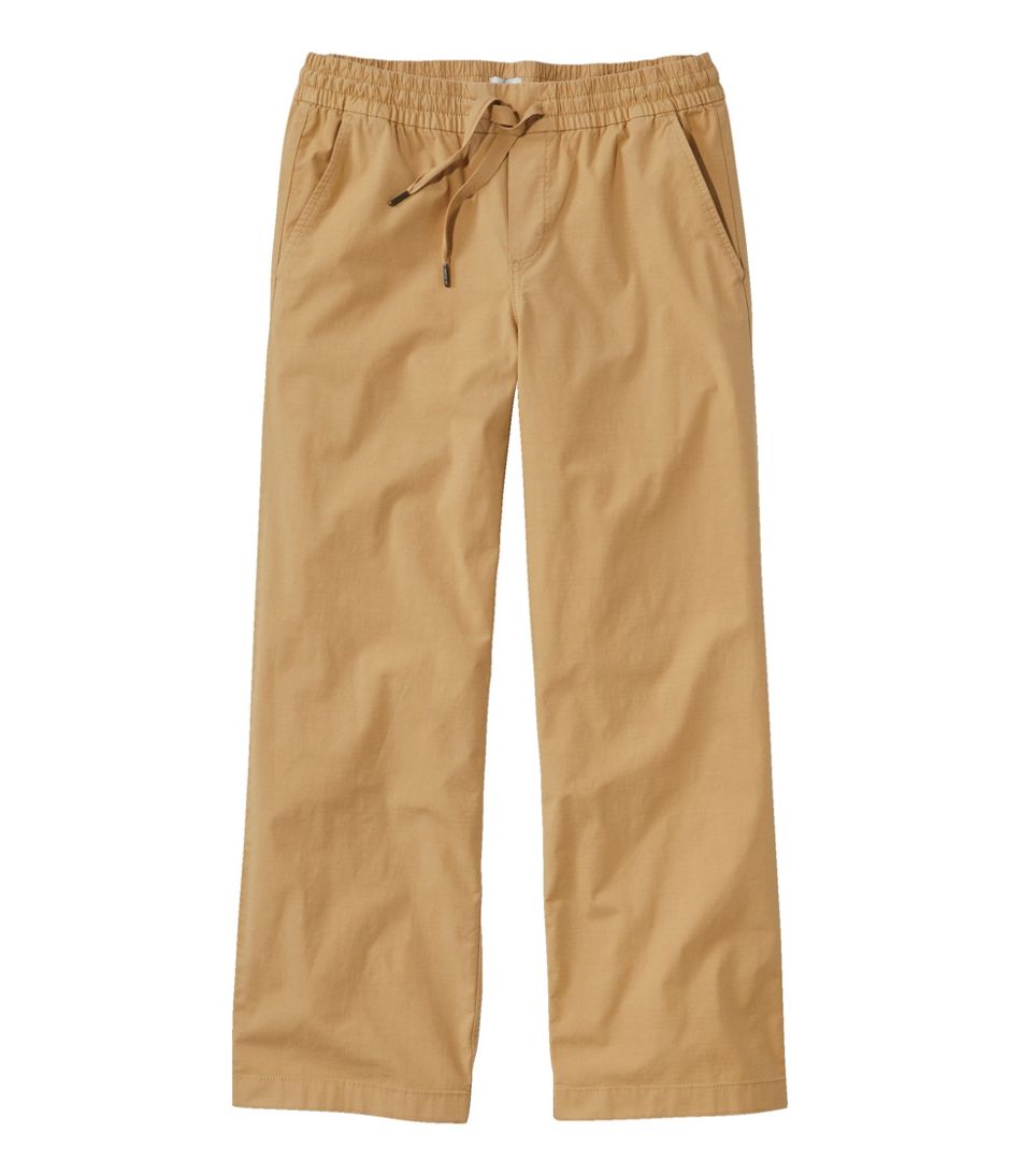 L.L.Bean | Women's Stretch Ripstop Pull-On Pants, Wide-Leg Ankle