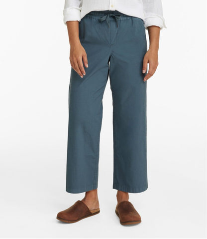 L.L.Bean | Women's Stretch Ripstop Pull-On Pants, Wide-Leg Ankle