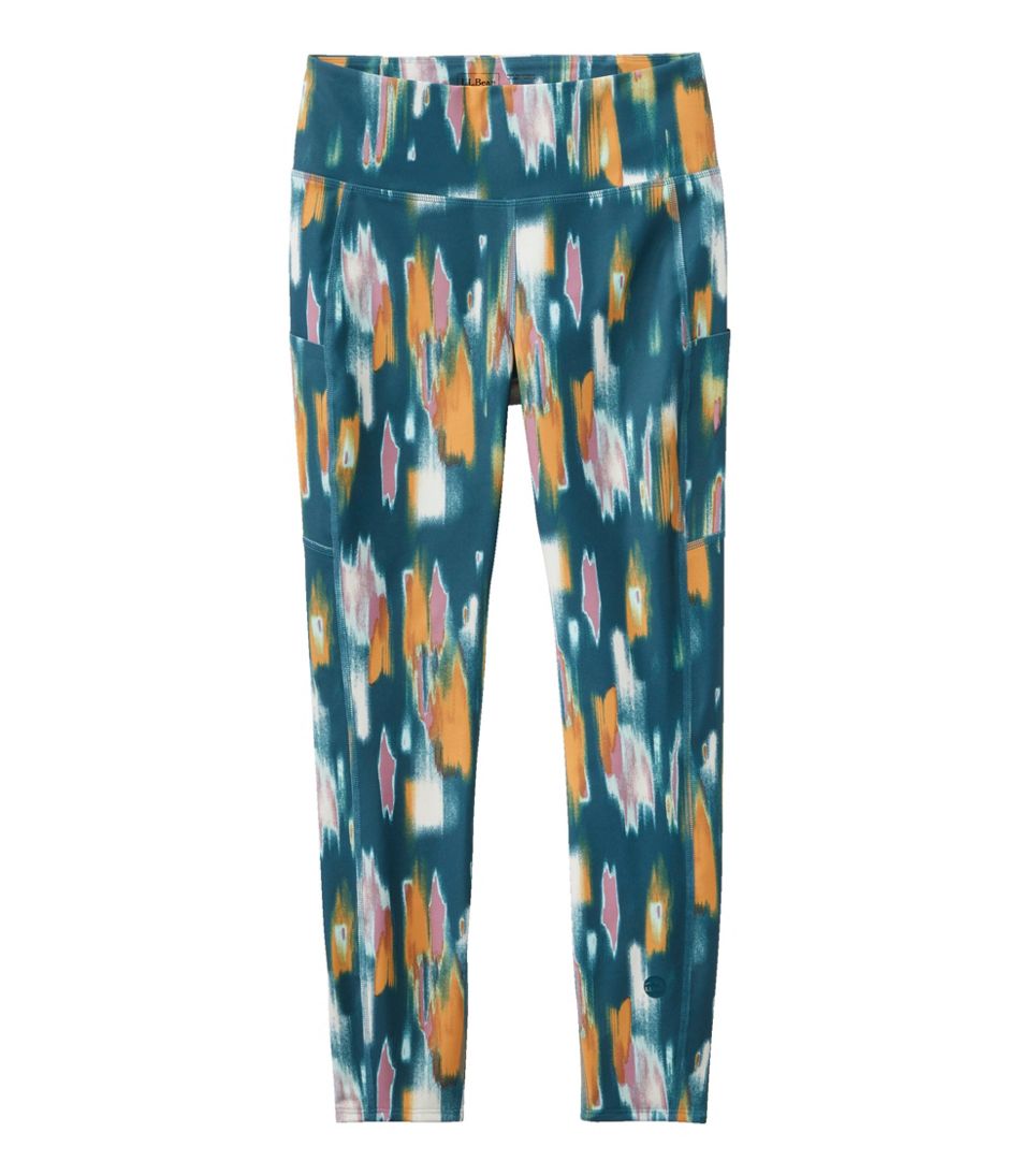 L.L.Bean | Women's L.L.Bean Everyday Performance 7/8 Leggings, High-Rise Pocket Print