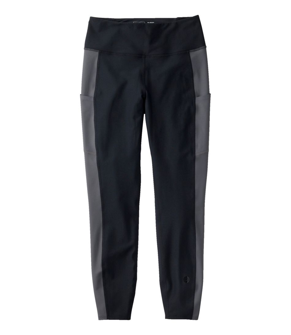 L.L.Bean | Women's L.L.Bean Everyday Performance 7/8 Leggings, High-Rise Pocket Colorblock