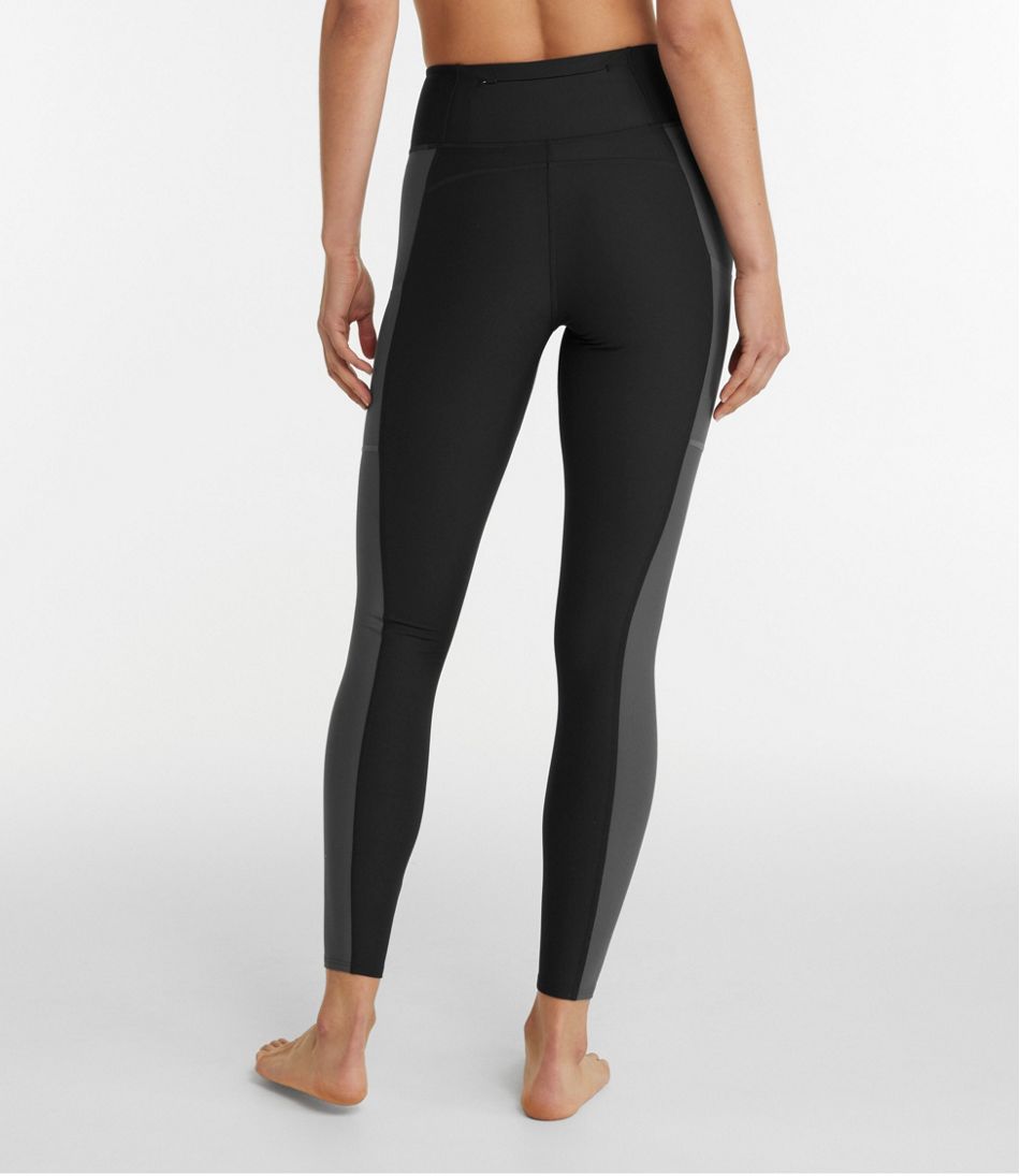 L.L.Bean | Women's L.L.Bean Everyday Performance 7/8 Leggings, High-Rise Pocket Colorblock