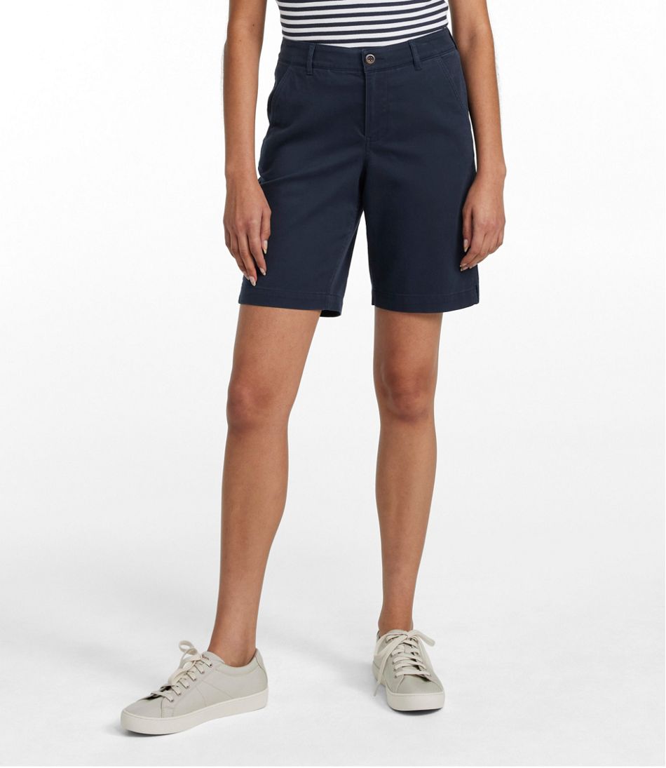 L.L.Bean | Women's Comfort Stretch Shorts, Chino Bermudas 9"