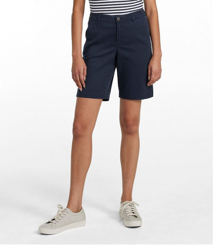 L.L.Bean | Women's Comfort Stretch Shorts, Chino Bermudas 9"