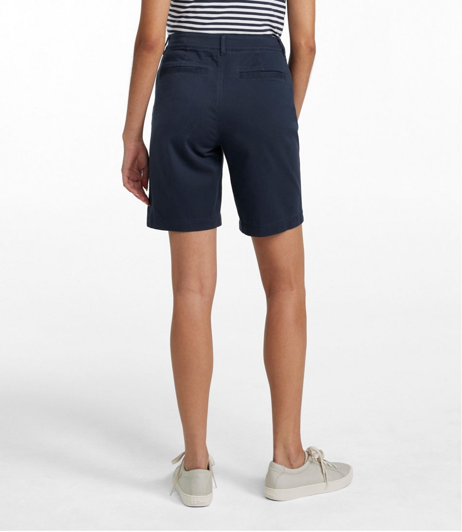 L.L.Bean | Women's Comfort Stretch Shorts, Chino Bermudas 9"