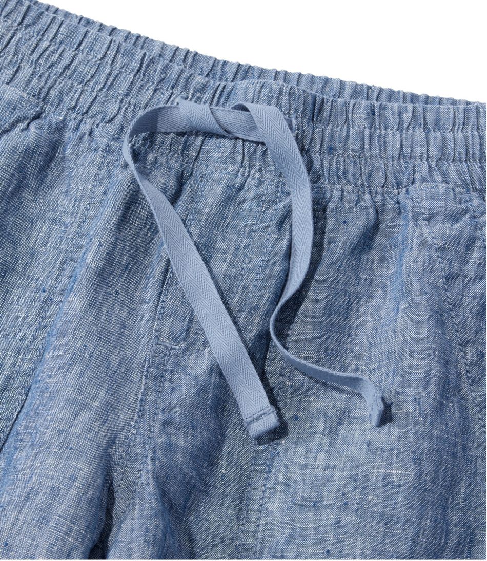 L.L.Bean | Women's Premium Washable Linen Shorts, Mid-Rise 6"