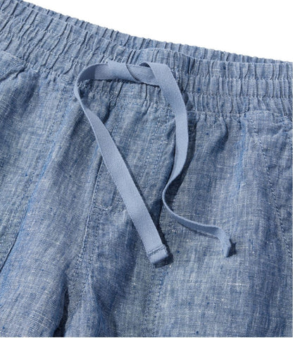 L.L.Bean | Women's Premium Washable Linen Shorts, Mid-Rise 6"
