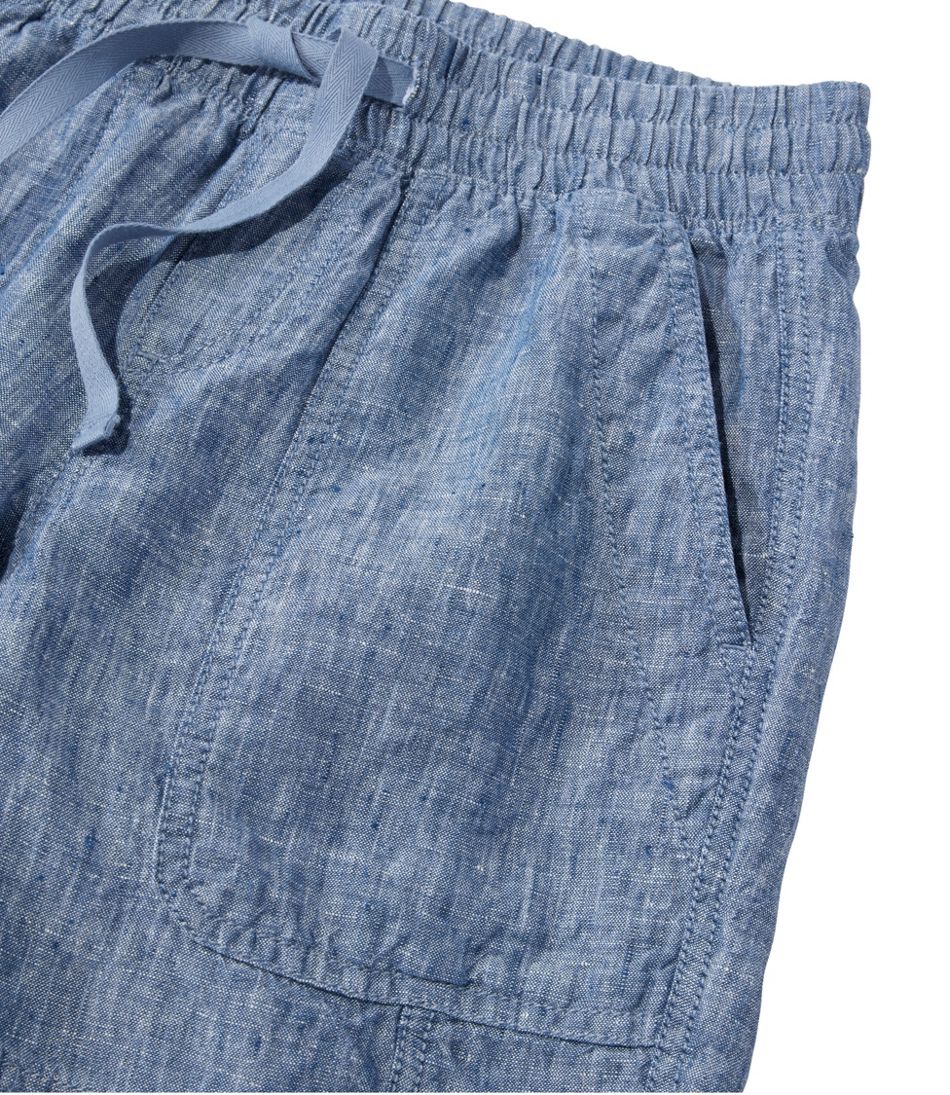 L.L.Bean | Women's Premium Washable Linen Shorts, Mid-Rise 6"