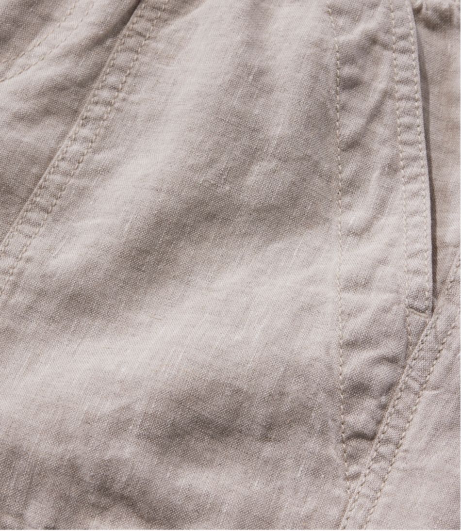 L.L.Bean | Women's Premium Washable Linen Shorts, Mid-Rise 6"