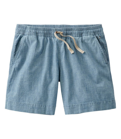 L.L.Bean | Women's Lakewashed Dock Shorts, Mid-Rise Chambray