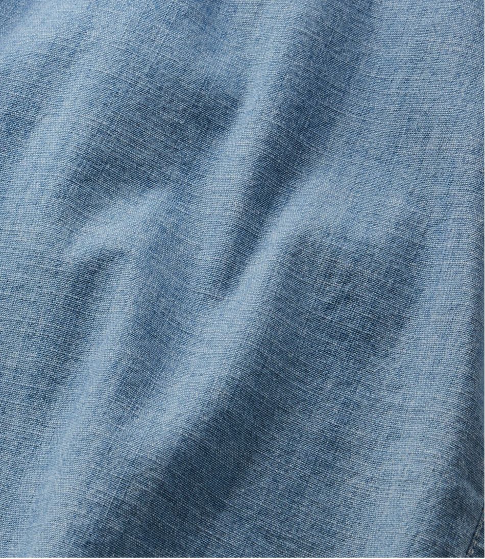 L.L.Bean | Women's Lakewashed Dock Shorts, Mid-Rise Chambray