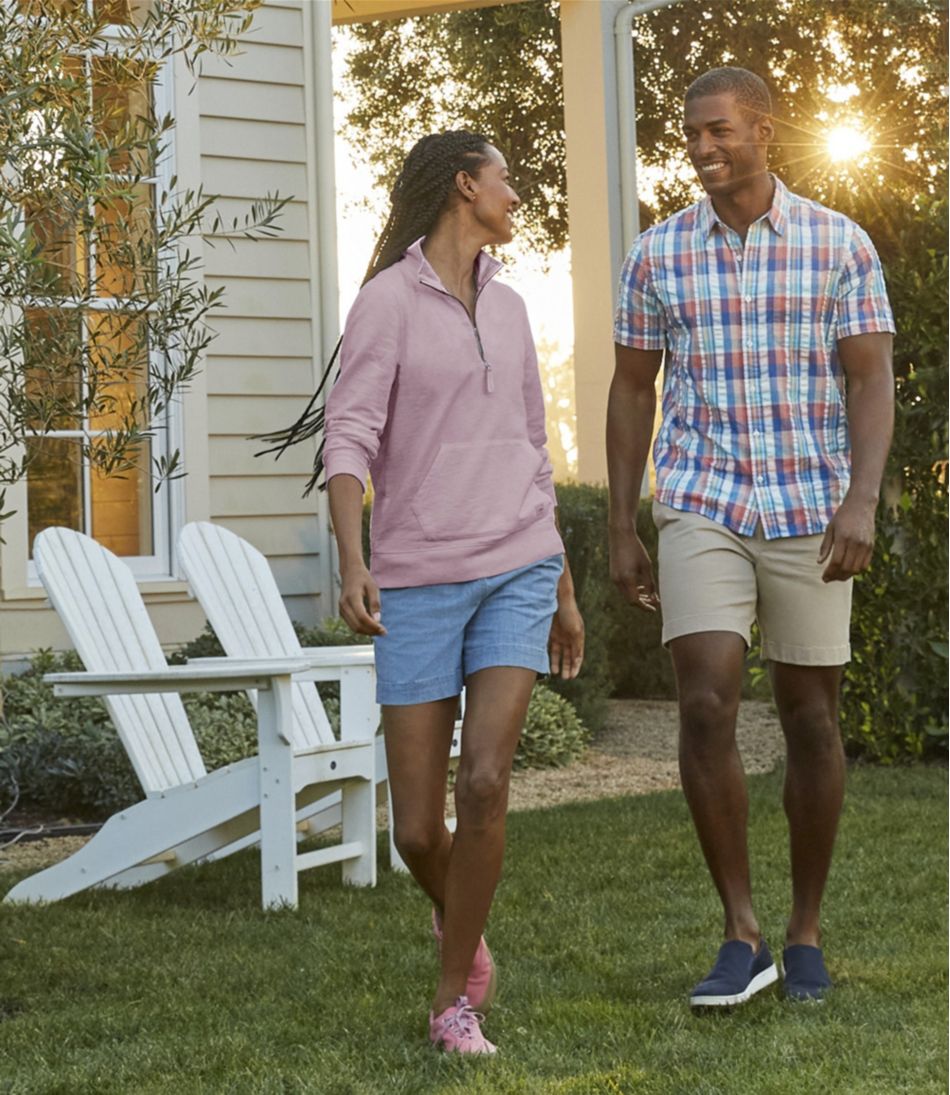 L.L.Bean | Women's Lakewashed Dock Shorts, Mid-Rise Chambray