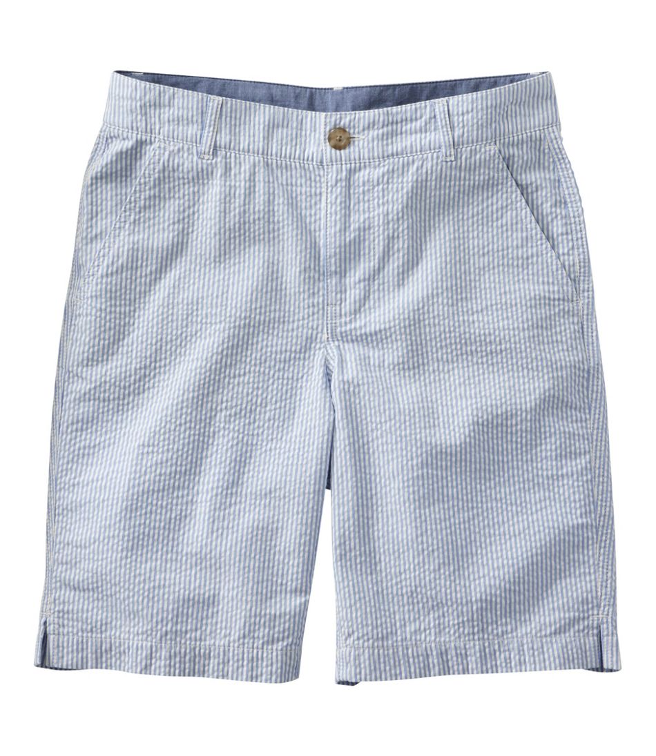 L.L.Bean | Women's Comfort Stretch Shorts, Seersucker Bermudas 9"