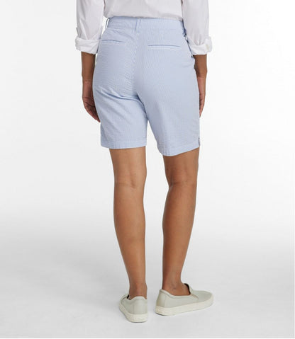 L.L.Bean | Women's Comfort Stretch Shorts, Seersucker Bermudas 9"